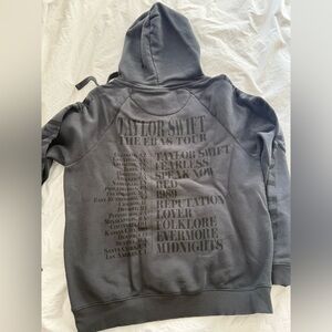 Taylor Swift Eras Tour grey hooded sweatshirt size small